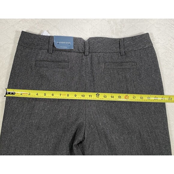 Lands' End Women's Sz 12 Original Fit Trousers Herringbone Wool Blend Lined NWT - Picture 10 of 10